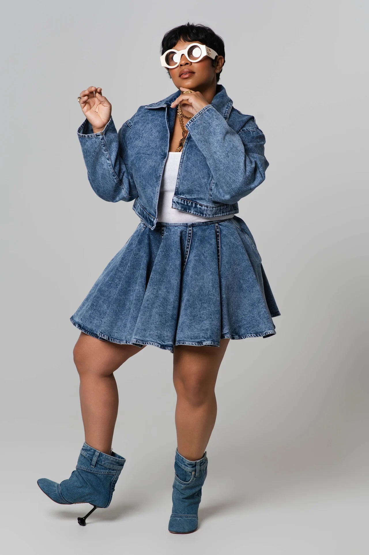 Malone Stone Wash|Denim Set