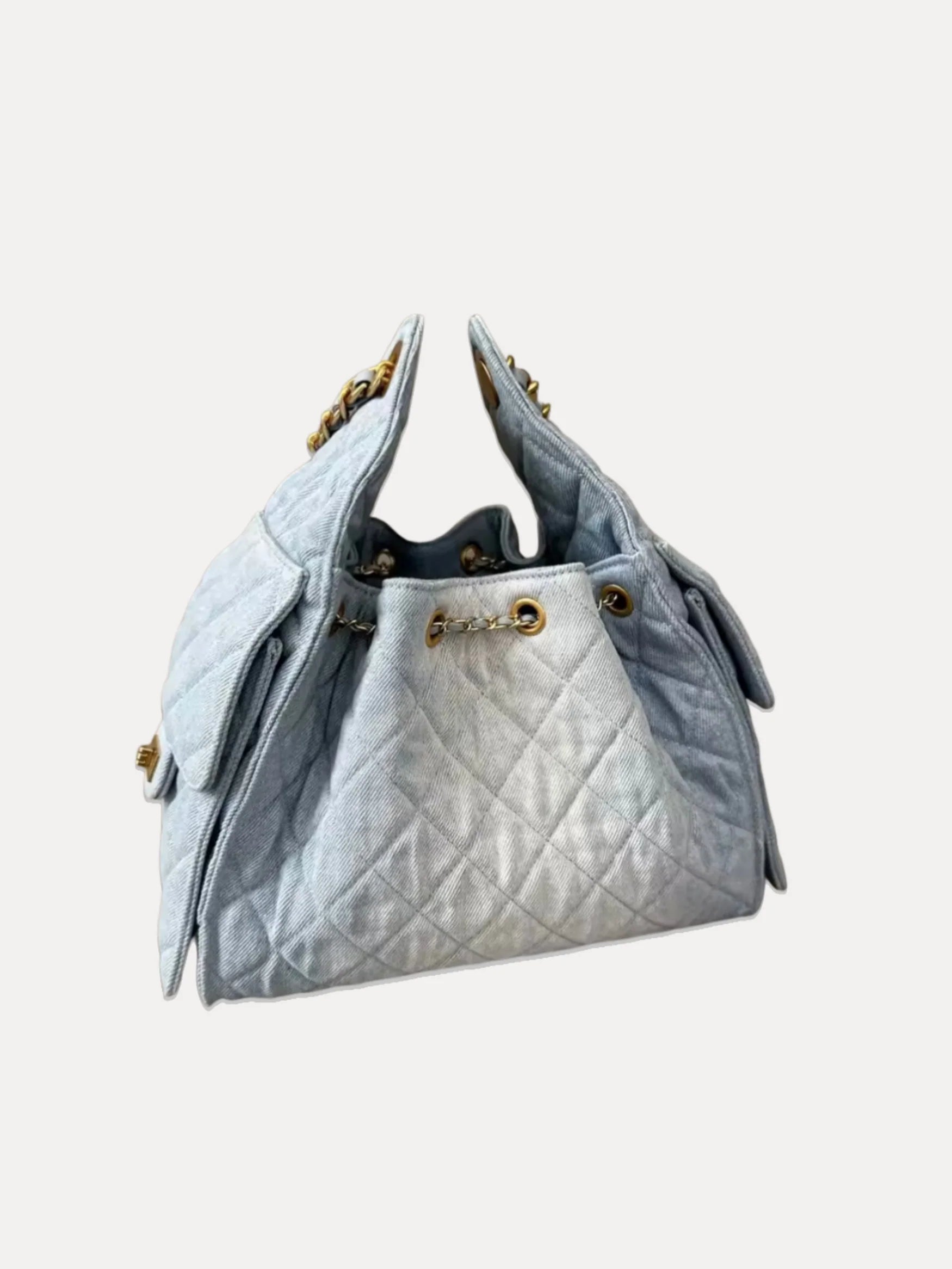 Katy Quilted Denim Bag