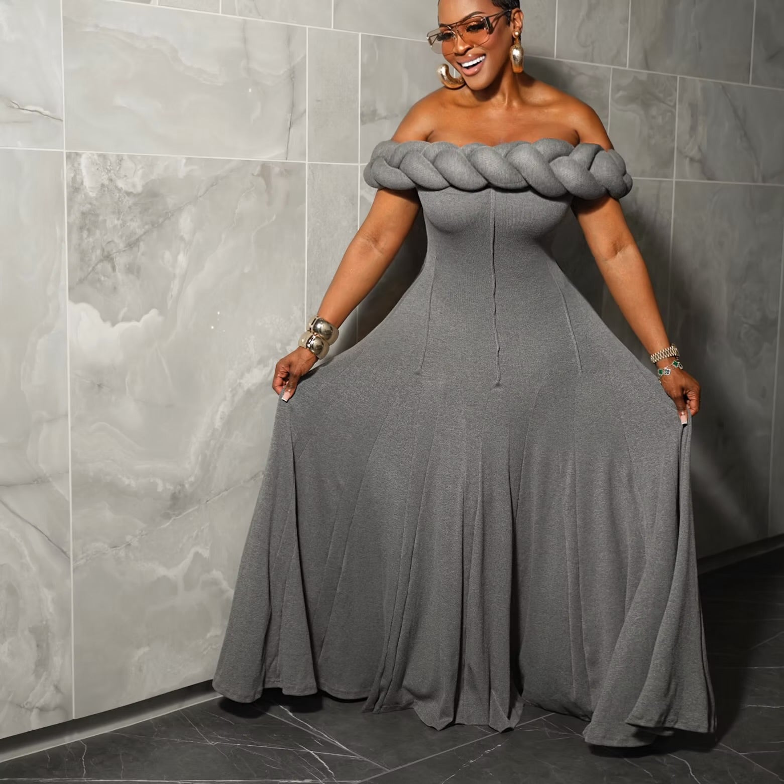 Abby Dress In Gray