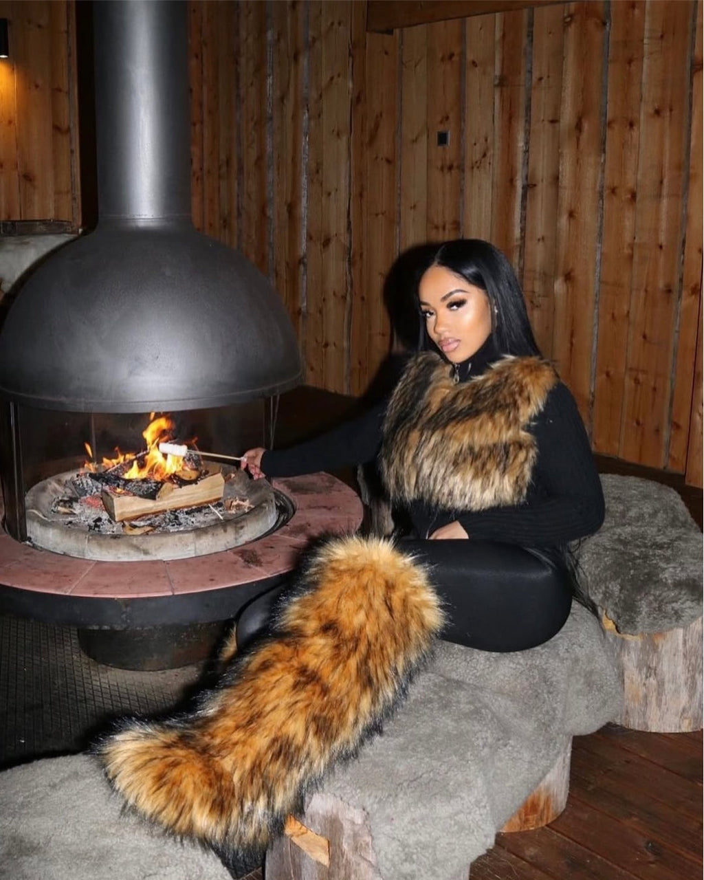 Baddie Knee High|Fur Boots